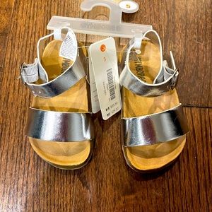 Gymboree Girl Sandals - metallic silver brand new